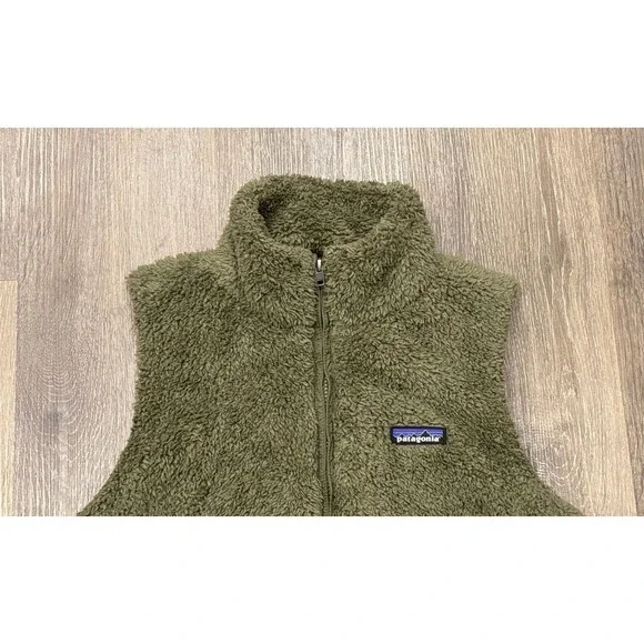 Patagonia Vest Womens Medium Green Fleece Los Gatos Full Zip Sherpa Outdoor - Picture 7 of 12